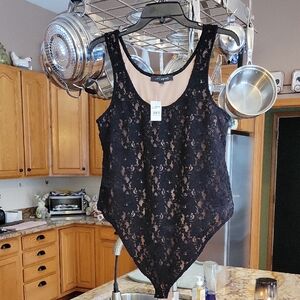 LOFT Black Lace Bodysuit